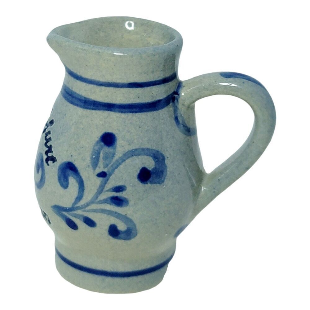Vintage Mini Salt Glazed Pitcher mini Frankfurt Am Main 2.5" Tall - Picture 6 of 9